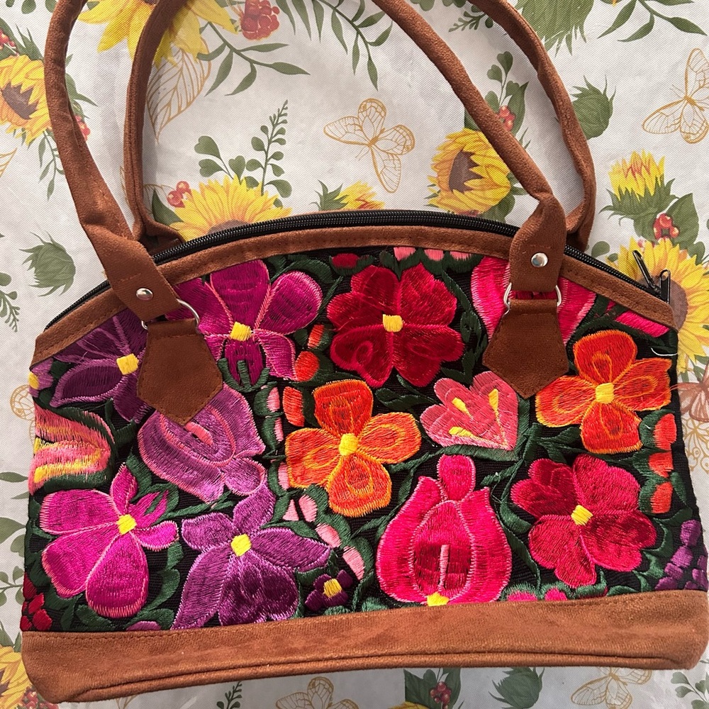 Authentic Mexican Suede Purse
